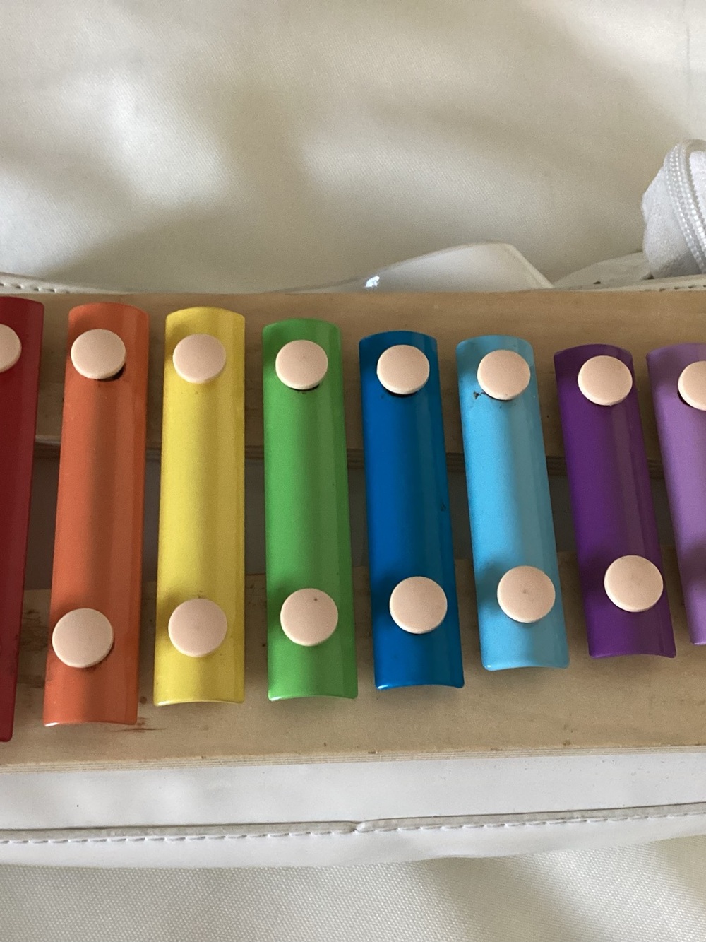 White Patent Leather Xylophone Bag